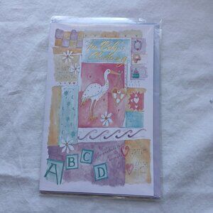 For Baby's Christening Greeting Card-  Brand New
